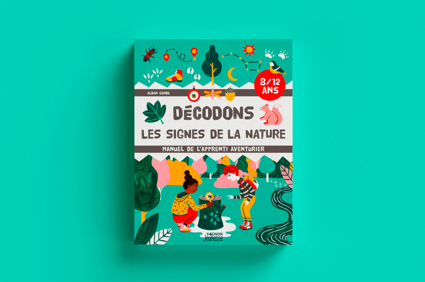 couverture de l'album jeunesse documentaire Décodons les signes de la nature paru chez Vagnon éditions