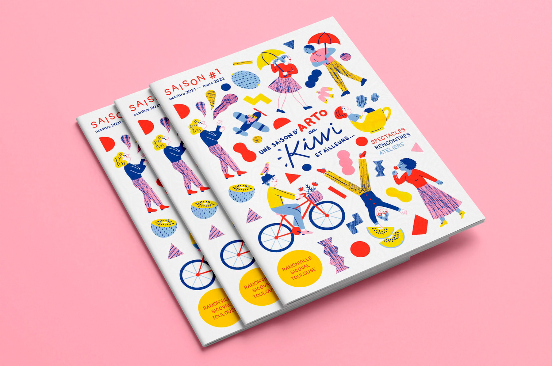 couverture du programme culturel illustré du centre culturel Le Kiwi