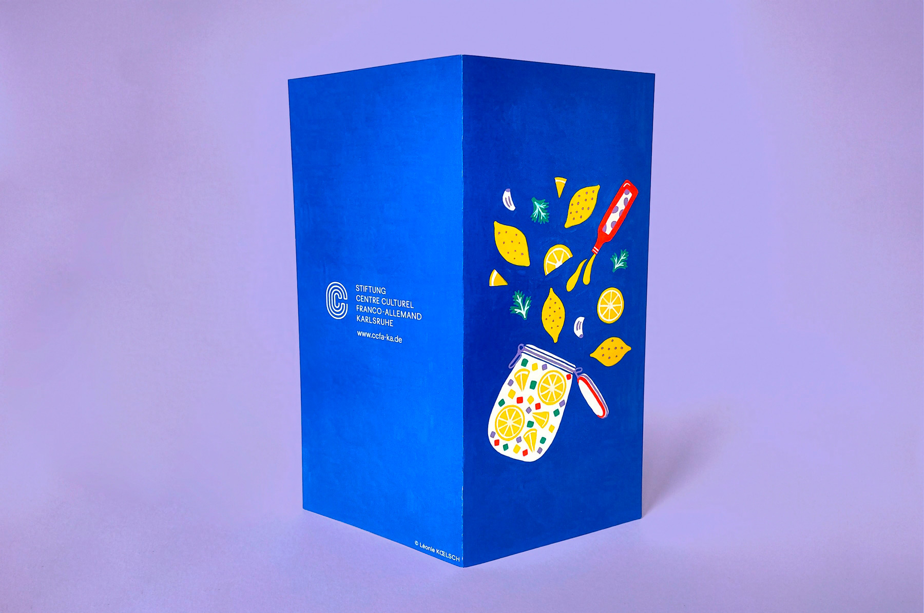 carte de voeux du centre culturel Franco-Allemand de Karlsruhe avec une illustration d'une recette