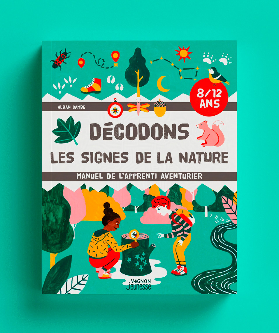 couverture de l'album jeunesse documentaire Décodons les signes de la nature édité par Vagnon jeunesse