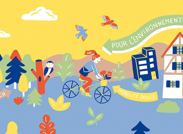 illustration pour le calendrier 2026 de la banque CIC Grand Est