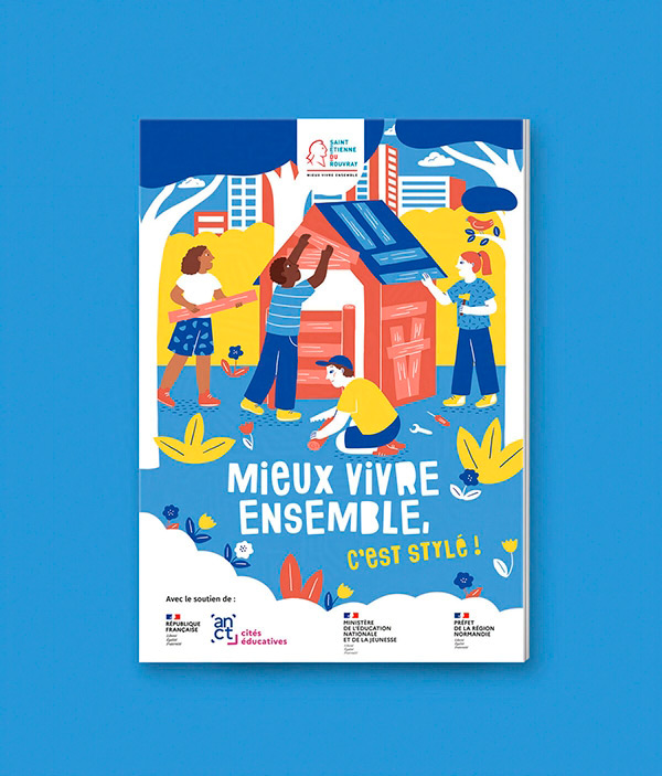 illustration pour un livret pour les adolescents sur la thématique du vivre ensemble