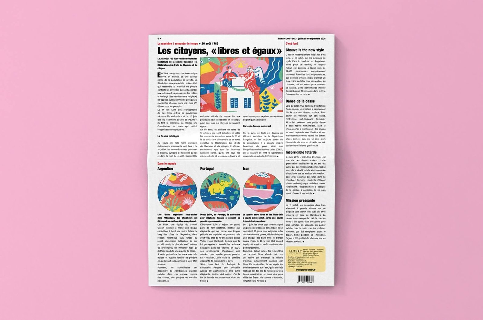Dernière page illustrée du journal Albert numéro 200
