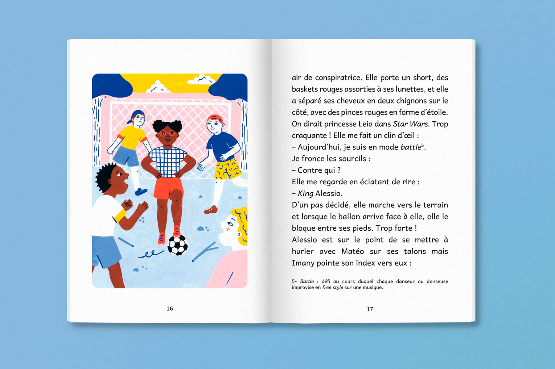 double-page avec illustration du livre jeunesse Tous pour une ! paru chez les éditions Kilowatt